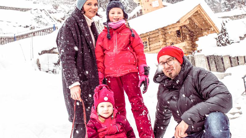 Bonheur hivernal en famille